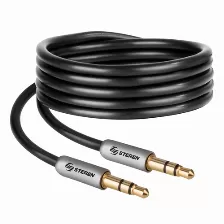 Cable De Audio Steren 297-070, 3,5mm, Macho, 3,5mm, Macho, 0.9 M, Negro