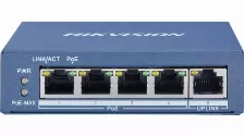 Switch Hikvision Gigabit Ethernet, 5 Puertos 10/100/1000 Mbps Poe+, Uplink, 10gbits, No Administrable