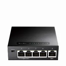 Switch De Red Cudy Gs105, 5 Puertos, Gigabit Ethernet (10/100/1000), Metal, Negro
