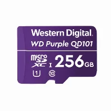 Memoria Microsdxc Western Digital Purple Sc Qd101, 256gb, Clase 10, Smart Video Vigilancia, Ultra Resistencia 128 Tbw