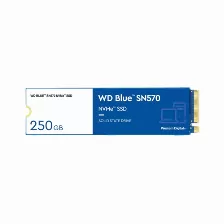Ssd Western Digital Wd Blue Sn570 Nvme, 250gb, M.2 Lectura 3300 Mb/s, Escritura 1200 Mb/s, Pci Express 3.0