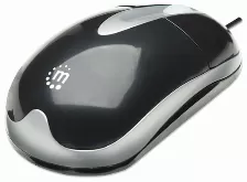  Mouse Manhattan Mouse óptico Clásico - Mh3 óptico, 3 Botones, 1000 Dpi, Interfaz Usb Tipo A, Color Negro