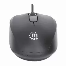 Mouse Manhattan óptico, 3 Botones, 1000 Dpi, Interfaz Usb Tipo A, Color Negro