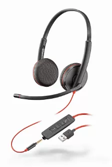 Audífonos Poly Blackwire 3225 Diadema Para Llamadas/música, Micrófono Boom, Conectividad Alámbrico, Conector De 3.5 Mm Si, Color Negro