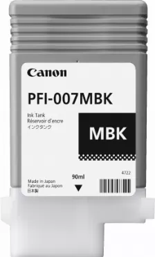  Cartucho De Tinta Canon Pfi-007mbk Original, Negro, Compatibilidad Imageprograf Ipf670