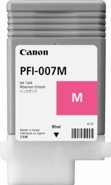  Cartucho De Tinta Canon Pfi-007m Original, Magenta, 90 Ml, Compatibilidad Imageprograf Ipf670