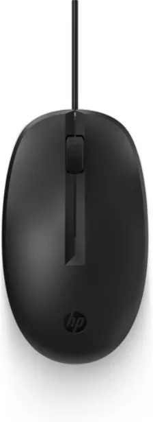 Mouse Hp Mouse Laser 128 Con Cable Laser, 3 Botones, 1200 Dpi, Interfaz Usb Tipo A, Color Negro