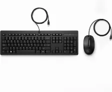 Kit Teclado Y Mouse Hp Conexion Usb, Interruptor De Membrana, Color Negro