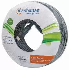 Cable Manhattan Hdmi Macho A Hdmi Macho 4k, 30hz, 3d, Blindado, 15mts, Color Negro