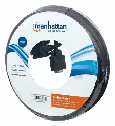 Cable Vga Manhattan (313629), Longitud 15m, Macho/macho, Color Negro