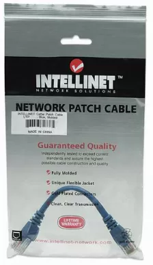 Cable De Red Intellinet Patch Cord Utp, Cat5e, Rj-45, 50cm, Color Azul