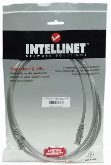 Cable De Red Intellinet, Patch Cord Utp, Cat5e, Rj-45, 1m, Color Gris