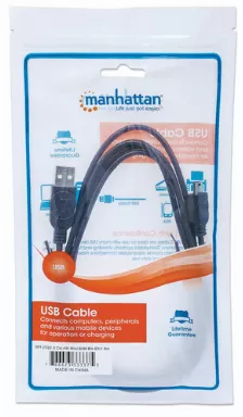 Cable Manhattan Usb A Macho - Usb Mini B Macho, 1.8 Metros, Version 2.0, 480mbps