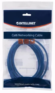 Cable De Red Intellinet Patch Cord Utp, Cat6, Rj45, 3mts, Color Azul