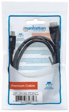 Cable Usb Manhattan Usb 3.1 C/micro-b, 1 M Usb C A Micro-usb B, 1 M, Negro