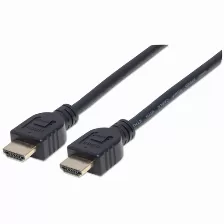 Cable Hdmi Manhattan Cable Hdmi De Alta Velocidad Con Ethernet, Para Pared, 1 M, Hdmi Tipo A (estándar), Hdmi Tipo A (estándar), 3d, 18 Gbit/s, Negro