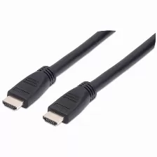 Cable Hdmi Manhattan Cable Hdmi De Alta Velocidad Con Ethernet, Para Pared, 10 M, Hdmi Tipo A (estándar), Hdmi Tipo A (estándar), 3d, 10.2 Gbit/s, Negro