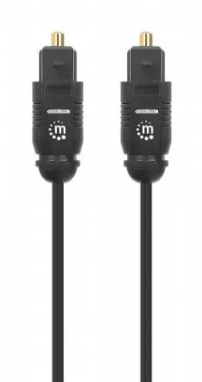 Cable De Audio Digital Optico Toslink Manhattan 356091, 5 M, Macho / Macho, Negro