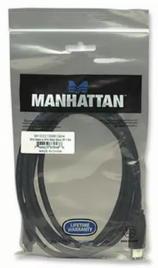 Cable De Video Manhattan Vga Macho A Vga Macho, 1.8mts, Color Negro