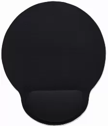 Mousepad Manhattan Con Descansa Muneca Tipo Gel, Color Negro