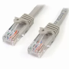  Cable De Red Startech.com Cable De Red De 0.5m Gris Cat5e Ethernet Rj45 Sin Enganches, 0.5 M, Cat5e, U/utp (utp), Rj-45, Rj-45