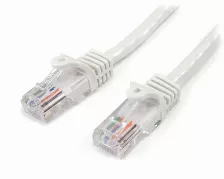Cable De Red Startech.com Cable De Red De 0.5m Blanco Cat5e Ethernet Rj45 Sin Enganches, 0.5 M, Cat5e, U/utp (utp), Rj-45, Rj-45