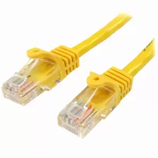 Cable De Red Startech.com Cable De Red De 0.5m Amarillo Cat5e Ethernet Rj45 Sin Enganches, 0.5 M, Cat5e, U/utp (utp), Rj-45, Rj-45