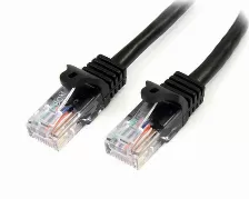 Cable De Red Startech.com Cable De 5m De Red Ethernet Cat5e Rj45 Sin Traba Snagless - Negro, 5 M, Cat5e, U/utp (utp), Rj-45, Rj-45