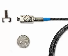 Cable Antirrobo Dell Tz04t, 1.82 M, Noble, Llave, Acero Inoxidable, Negro, Plata