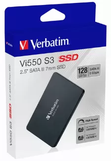  Unidad De Estado Solido Verbatim Vi550 S3 128gb, 2.5 Pulg, Serial Ata Iii 6 Gbit/s, Lectura 560 Mb/s, Escritura 430 Mb/s