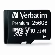Memoria Verbatim Premium 256 Gb, Velocidad 100 Mb/s, Clase 10