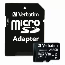 Memoria Verbatim Premium 256 Gb, Velocidad 100 Mb/s, Clase 10