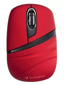  Mouse Verbatim Inalambrico Mini, 1000 Dpi, Usb 2.0, Bateria Aaa, Color Rojo