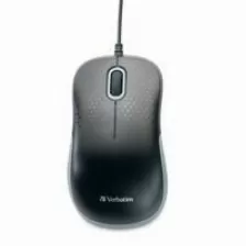 Mouse Verbatim Silent Wired Optico, Usb Tipo C, 1000 Dpi, Color Negro