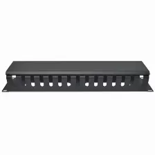 Panel Intellinet Organizador Horizontal De Cables, 19 Pulg Material Acero, Capacidad Del Rack 2u, Color Negro