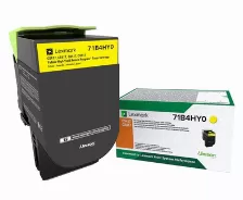  Toner Laser Lexmark / Color Amarillo / Extra Alto Rendimiento / 71b4hy0 / Hasta 3,500 Paginas / 5% De Cobertura / P/modelos: Cs417dn, Cx417de Original