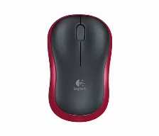  Mouse Logitech M185, Inalambrico, Nano Receptor Usb2.0, Rojo Y Negro
