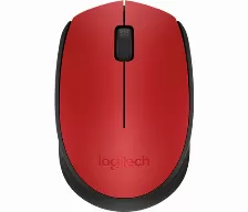  Mouse Logitech M170, Rf Inalambrico, Ambidextro, Pc/mac Mini Receptor Usb 2.0, Color Rojo/negro, Bateia Aa