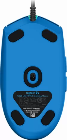 Mouse Gamer Logitech G203 Lightsync Rgb, Azul, 8000 Dpi, 6 Botones