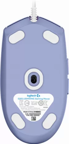 Mouse Gamer Logitech G203 Lightsync Rgb, Color Lila, 8000 Dpi, 6 Botones, (910-005852)