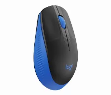 Mouse Optico Inalambrico Logitech M190 Negro Con Azul, Ambidiestro, 1000 Dpi, 3 Botones