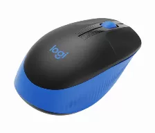 Mouse Optico Inalambrico Logitech M190 Negro Con Azul, Ambidiestro, 1000 Dpi, 3 Botones