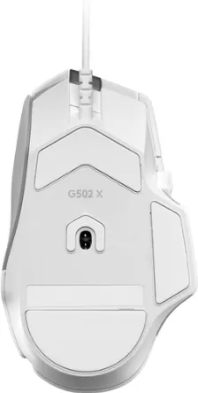 Mouse Optico Gaming Logitech G502 X, 13 Botones Programables, 25600 Dpi, Interruptores Lightforce, Sensor Hero, Blanco