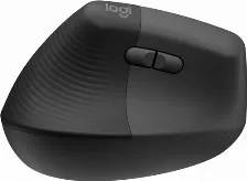 Mouse Zurdo Logitech Lift Optico, Vertical Ergonomic Mouse, 6 Botones, 4000 Dpi, Interfaz Rf Inalambrico + Bluetooth, 10 M, Bateria Aa, Color Grafito