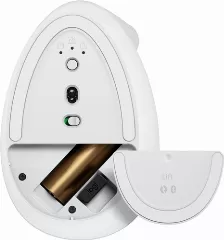 Mouse Optico Vertical Logitech Lift, 6 Botones, 4000 Dpi, Interfaz Rf Inalambrico + Bluetooth, Color Blanco