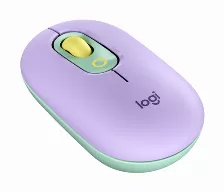 Mouse Optico Inalambrico Logitech Pop, Bluetooth, Acceso Directo A Emojis, Smart Wheel, Color Fresh Vibes Morado/verde (910-006550)