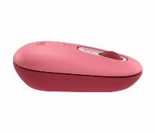 Mouse Optico Logitech Pop, 4 Botones, 4000 Dpi, Rf Inalambrico + Bluetooth, 10m, Bateria Aa, Color Rosa, Emoji Con Un Solo Toque(910-006551)