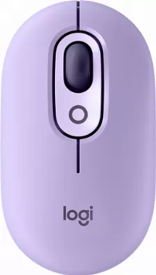  Mouse Logitech Pop óptico, 4 Botones, 4000 Dpi, Interfaz Rf Inalámbrico + Bluetooth, 10 M, Batería Aa, Color Lavanda