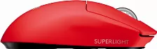 Mouse Logitech G Pro X óptico, 5 Botones, 25600 Dpi, Interfaz Rf Inalámbrico, Batería Batería Integrada, Color Rojo
