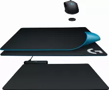 Mousepad Logitech G Powerplay, Funcion De Cargador Inalambrico, 2 Superficies, Tela/rigida, 344 X 321mm, Compatible Con Mouse Powerplay, Color Negro